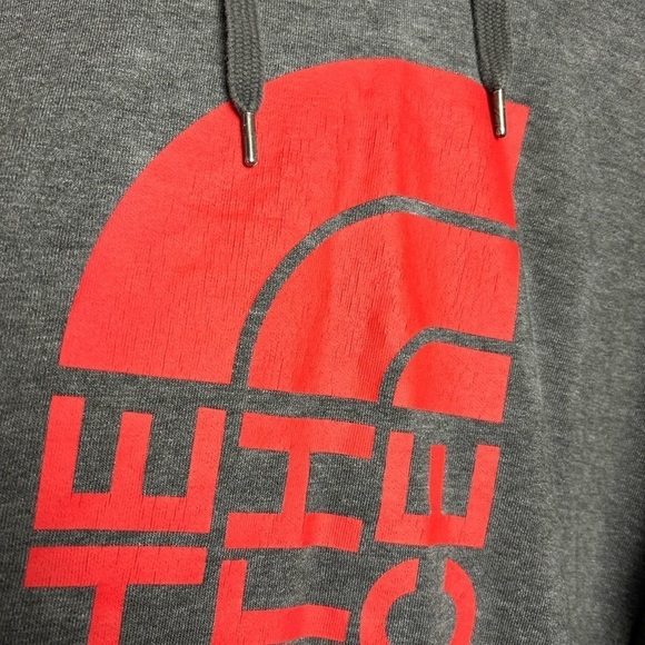 The north face chunky fleece long sleeve logo sweatshirt gray men’s size M - Picture 4 of 12